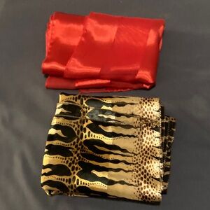 2 polyester scarfs for one low price